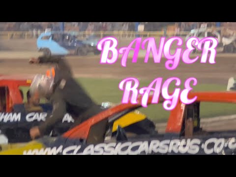 Crazy Banger Racing Head On Crash! Driver Rage! Hilarious | Arlington Stadium Raceway Spedeworth 4K