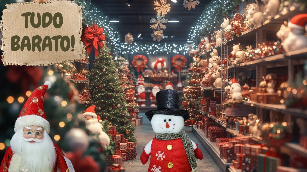🎄✨ DECORAÇÃO NATALINA ACESSÍVEL! Tour com belos enfeites que cabem no bolso de todos!
