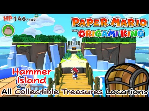All Hammer Island Toads and Treasures Locations in Paper Mario The Origami King