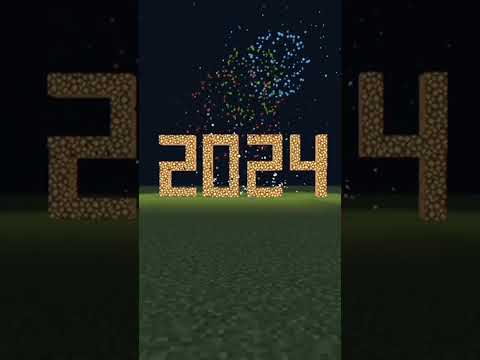 EPIC New Year's Surprise in Minecraft!! 🔥🎆 #shorts