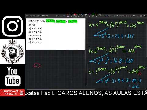 🎯 02- QUESTÕES DE MATEMÁTICA PARA CONCURSOS (FCC- 2017) - (POTENCIAÇÃO).