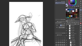 【LIVE】楊貴妃ちゃんを線画から描くぜ！　20/01/05【お絵かき】