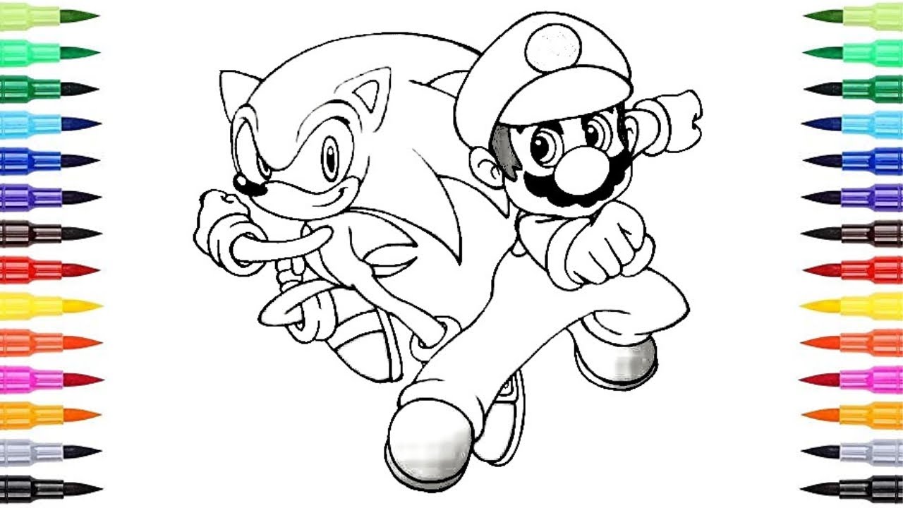 Mario vs Sonic | Is Super Mario Bros better Than Sonic The Hedgehog | Coloring | Mario vs Browser