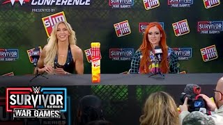 Download lagu Charlotte Flair and Becky Lynch get emotional: Survivor Series: WarGames Press Conference highlights mp3