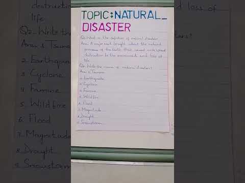 Natural disaster/names of natural disasters by Learn english with nida