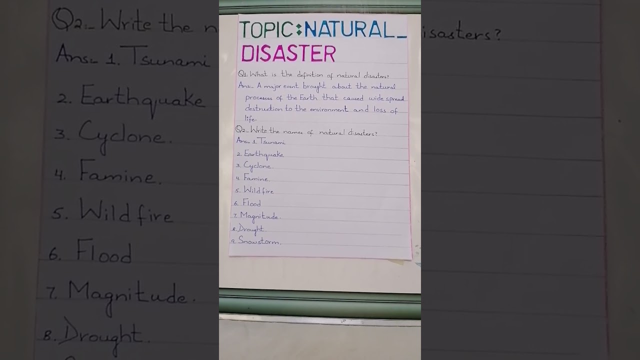 Natural disaster/names of natural disasters by Learn english with nida