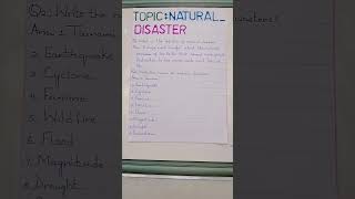 Natural disaster/names of natural disasters by Learn english with nida