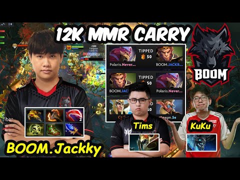 BOOM Jackky Monkey King 12K MMR Carry Tims vs KuKu NerverMine Dota 2 pro Gameplay SEA RANKED