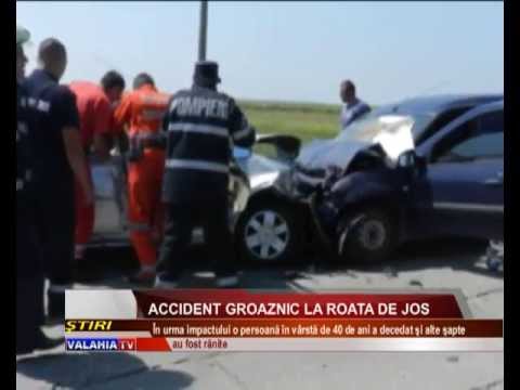 Accident groaznic la Roata de Jos