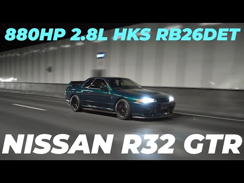 Nissan Skyline R32 GTR - 880 Horsepower HKS 2.8L Green Machine - #gtr #r32 #hks #nismo #godzilla