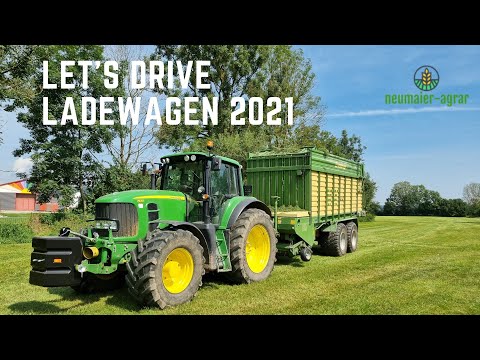 Let's Drive John Deere 7430 & Ladewagen Krone MX 350 GL | Grassilieren am Echingerhof 2021