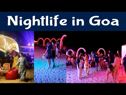 Nightlife in Baga Beach || Night Out in Goa || Beaches of Goa in Night