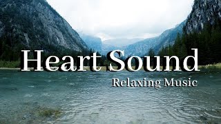 Heavy Rain falling under the lake.