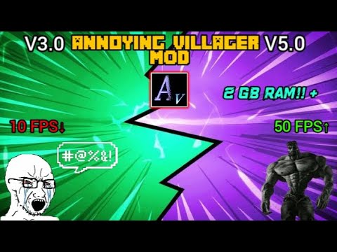Annoying villager Mod 1.18.2 - update V5.0 boost FPS!! | link in comment 