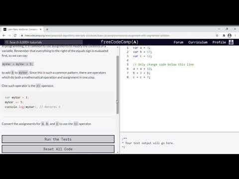 19 Learn Basic Javascript Compound Assignment With Augmented Addition