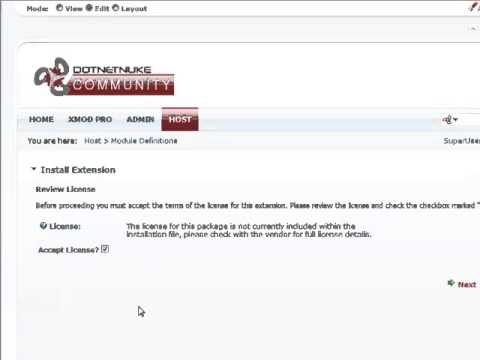 Installing XMod Pro on DNN 5