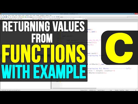 Functions Returning Values RETURN STATEMENT in C Programming Video Tutorials