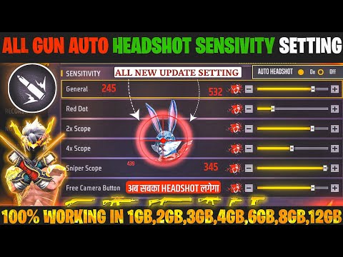 Free Fire Headshot Setting After Ob52 Update 2026⚡Best Sensitivity Settings ⚙️| Sensitivity Setting