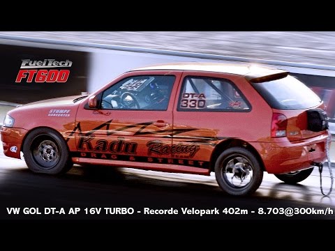 VW FWD com pneus 24.5 mais veloz do mundo! 300km/h em 402m - AP 16v Turbo 1300whp
