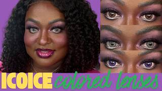 Full Color Try On! Icoice Contact Lenses Do They Look Real?
