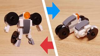 Mini LEGO 2 mortor car with sidecar transformer robot Motor Combi!