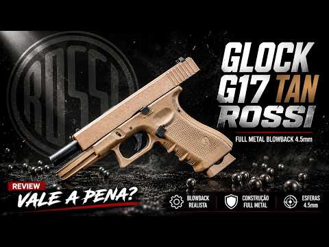 A MELHOR GLOCK TAN DO MERCADO Rossi G17 Tan Airgun Full Metal Blowback 4.5mm