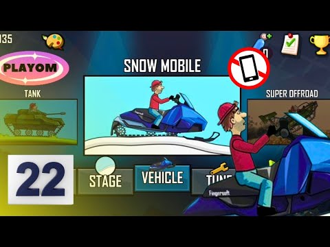 🚨 Part 22: Snowmobile Beast Mode UNLOCKED! ❄️🔥 | Hill Climb Racing USA Gameplay#hillclimbracing
