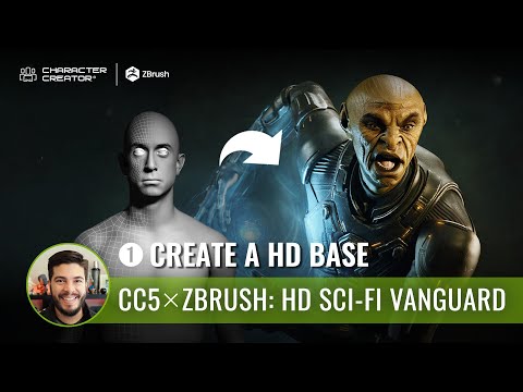 Character Base Creation with ActorMIXER | Create a HD Sci-Fi Vanguard with CC5 & ZBrush (1/7)