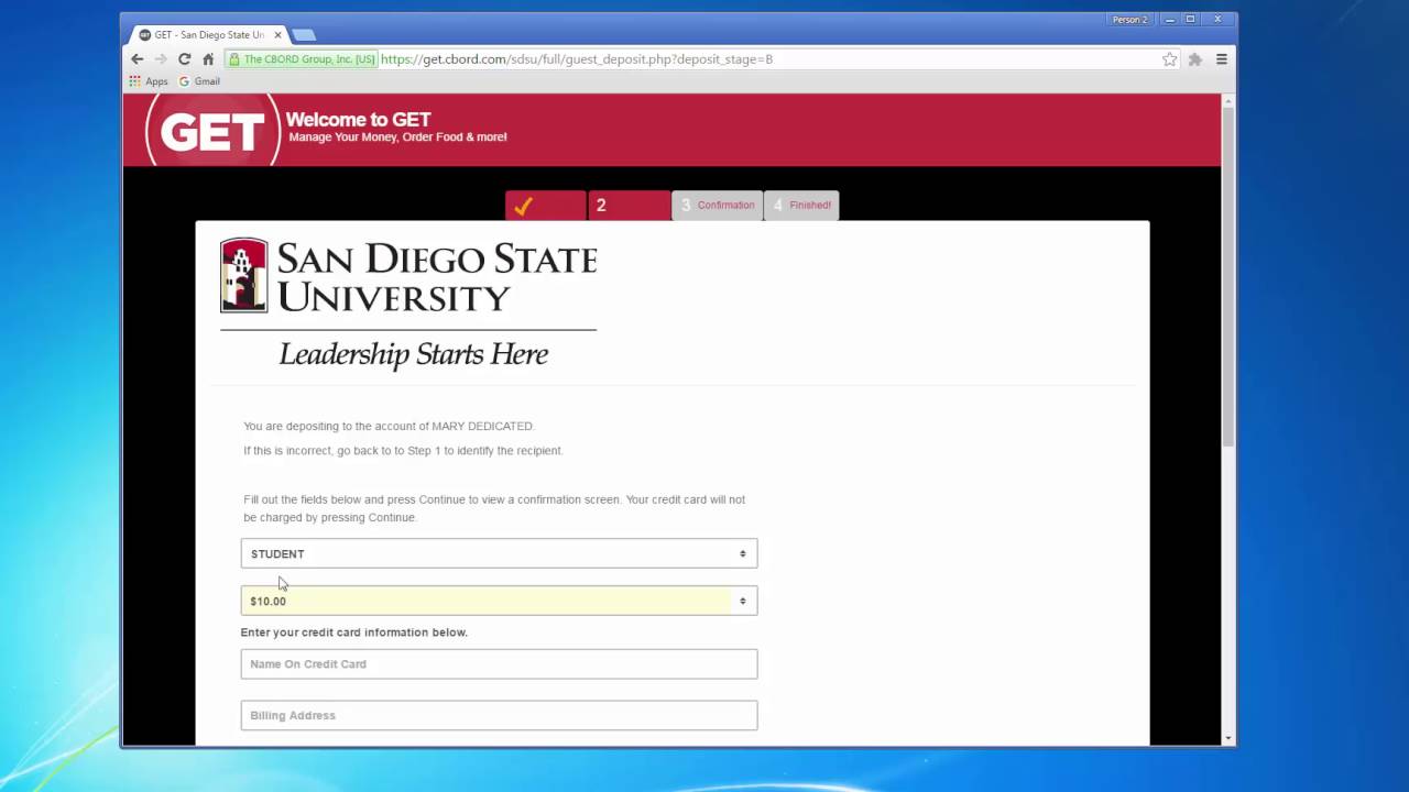 Parents and Guests - How to Deposit Funds