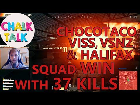 ChocoTaco, Viss, vsnz, & Halifax Squad Win With 37 Kills (PlayerUnknown's Battlegrounds)