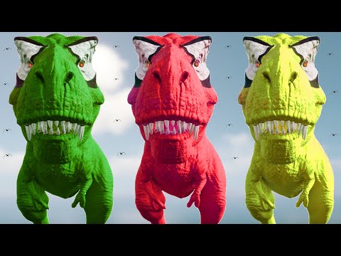 New Spiderman Tyrannosaurus Rex VS Venom Carnotaurus  Dinosaur Fighting Jurassic World Dominion #jwe