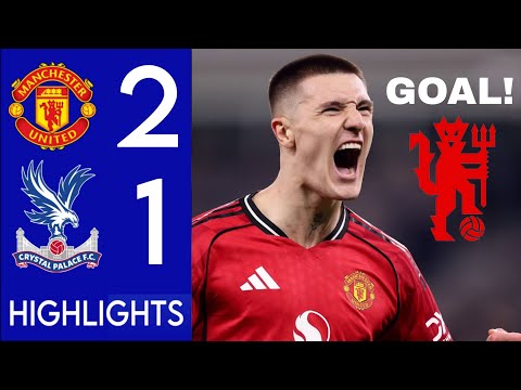 Man united vs crystal palace 2-1 Highlights premier league • bruno fernandes & Benjamin Sesko goals