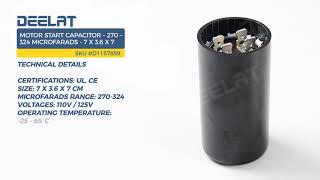 Motor Start Capacitor – 270 – 324 Microfarads - 7 x 3.6 x 7