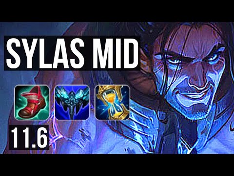 SYLAS vs CASSIOPEIA (MID) | 68% winrate, 14/3/17, Godlike | KR Grandmaster | v11.6