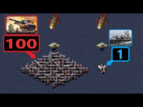 100 Flak Troopers vs  1 ELITE Aegis - Red Alert 2