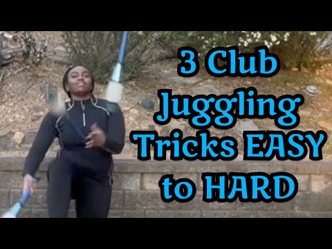 BEST 3 Club Juggling Tricks from EASY to HARD | Beginner 3 Club Juggling Tricks