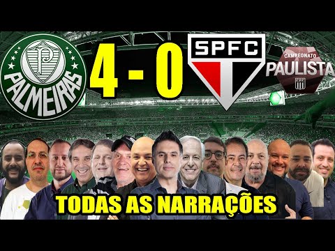 Todas as narrações - Palmeiras 4 x 0 São Paulo | Palmeiras Campeão Paulista 2022