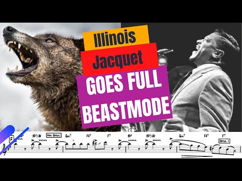 When The Sax Player Turns The Aggro Knob To 11! Illinois Jacquet "Flyin Home" Live Transcription