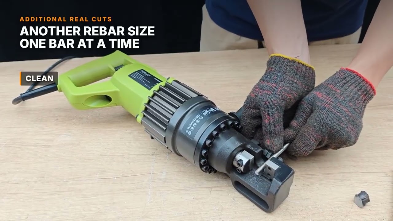 PC-16R electro-hydraulic rebar cutter cutting rebar video