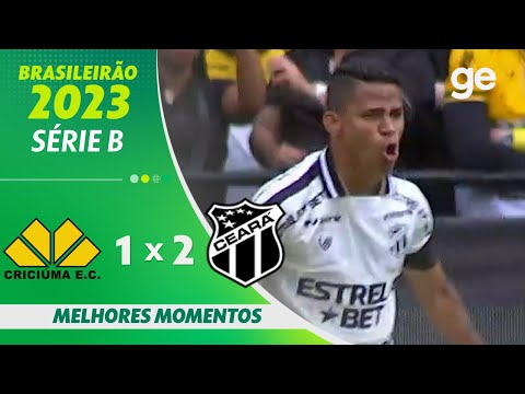 Gols e lances de Criciúma x Ceará