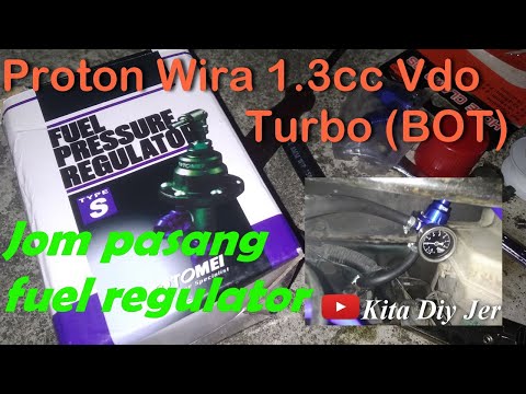 Proton Wira vdo 1.3 turbo yrv install fuel regulator tomei | Wira turbo pasang fuel regulator