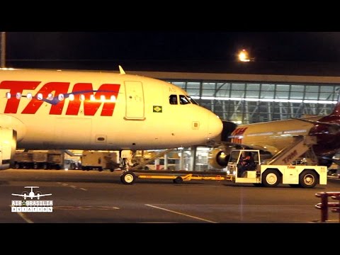 Pusch Back AIRBUS A320 TAM - Aeroporto de Brasília - Aviação Comercial - Latam A320 Puschback Airbus