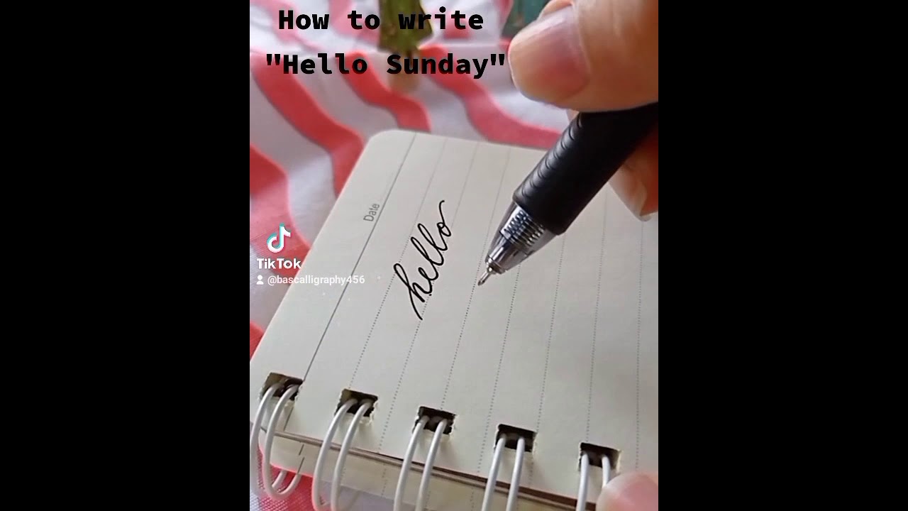 #calligraphy #art #lettering #howto #artist #fonts  เขียน calligraphy คำว่า Hello Sunday