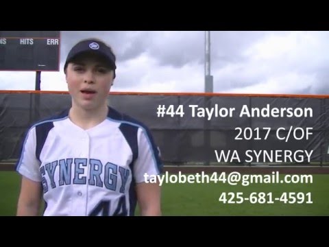 Taylor Anderson Softball Skills Video