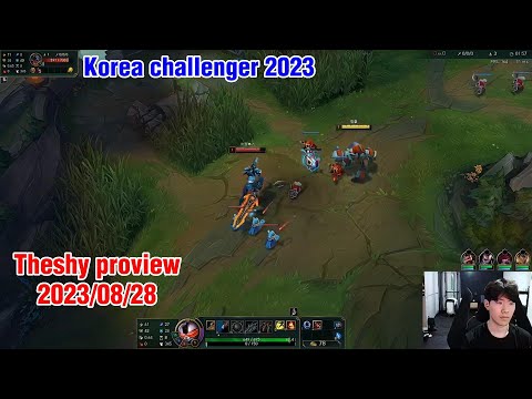 Theshy proview 2023/08/28 rumble kennen gwen Korea challenger | WBG Theshy第一视角