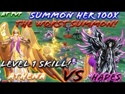 Saint Seiya: Awakening - Goddess Athena PvP Test at Galactic Duel! Level 1 Skill! Athena Gacha 100x!