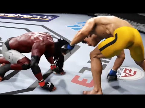 UFC Bruce Lee vs Angry Booker T Knockouts by Bloody Head Kick