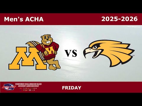 UM Gophers vs UMC Eagles | Game 1 |ACHA MD2 | College Hockey | 2025-2026