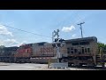 NS 127 With A BNSF Warbonnet Passing Johnson City TN