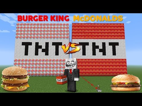 BURGER KING VS McDONALDS TNT LUCKY BLOCK - Minecraft